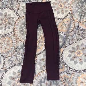Lulu lemon Maroon leggings